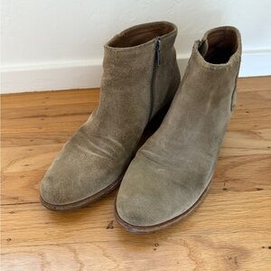 Frye Suede Ankle Boots - Taupe